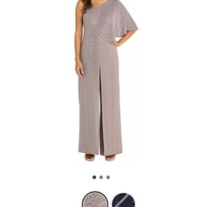 Elegant One-Shoulder Gray